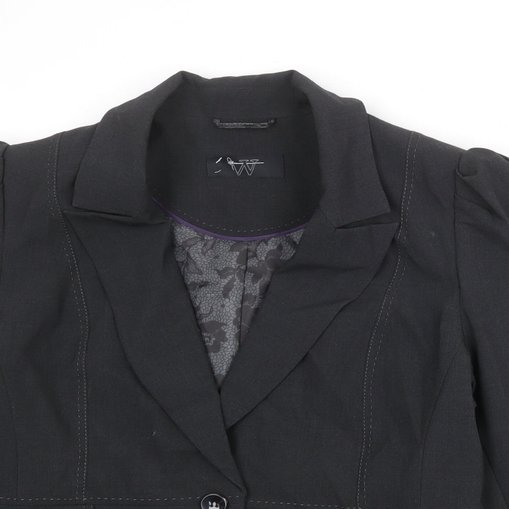 BHS Womens Grey Polyester Jacket Blazer Size 16