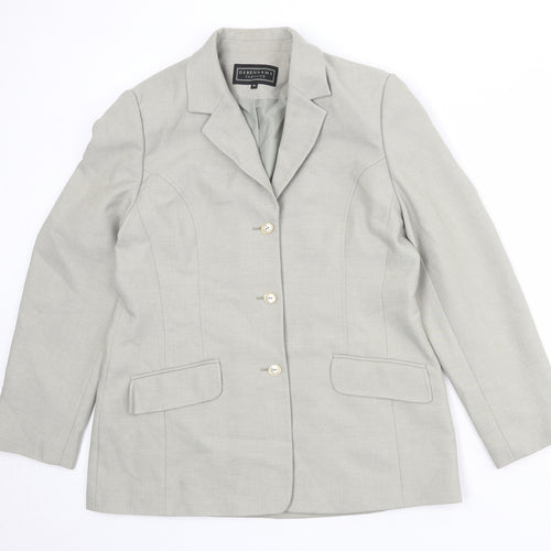 Debenhams Womens Grey Polyester Jacket Blazer Size 14