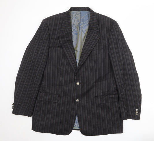 Brook Taverner Mens Multicoloured Striped Wool Jacket Blazer Size 44 Regular