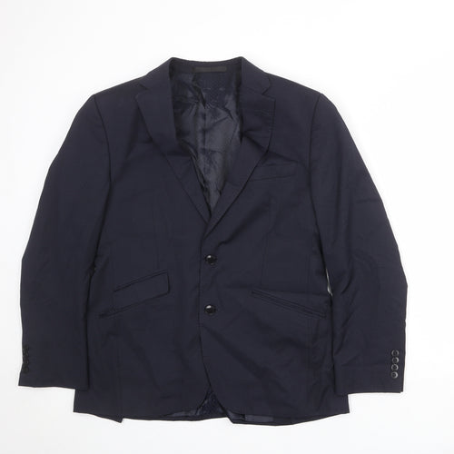 Autograph Mens Blue Polyester Jacket Suit Jacket Size 40 Regular