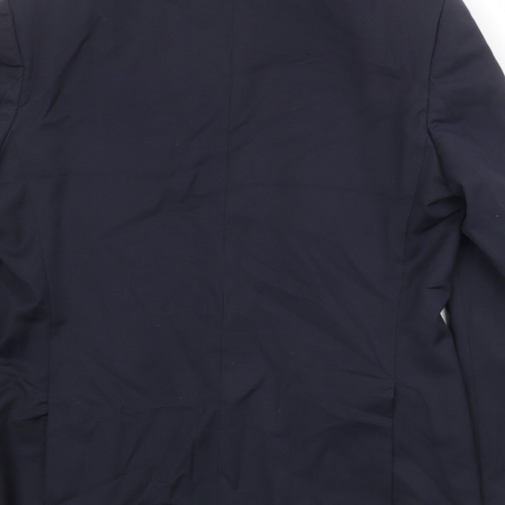 Autograph Mens Blue Polyester Jacket Suit Jacket Size 40 Regular