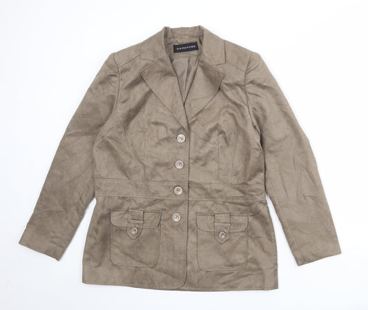 Wardrobe Womens Brown Jacket Blazer Size 14 Button