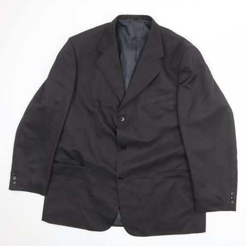Armando Mens Grey Polyester Jacket Suit Jacket Size 46 Regular