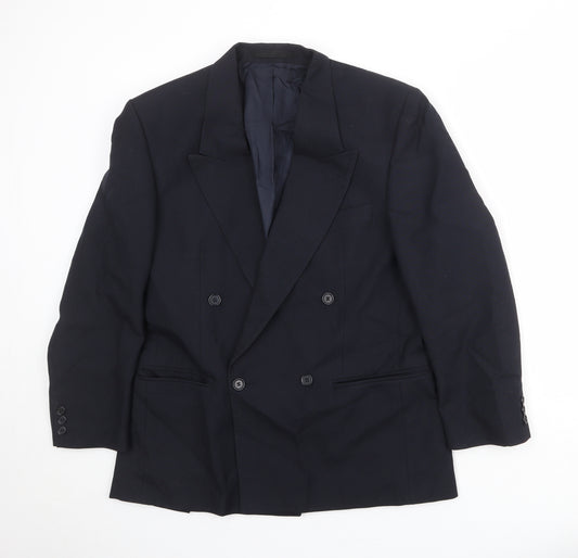 Daniel Drescott Mens Blue Wool Jacket Suit Jacket Size 38 Regular