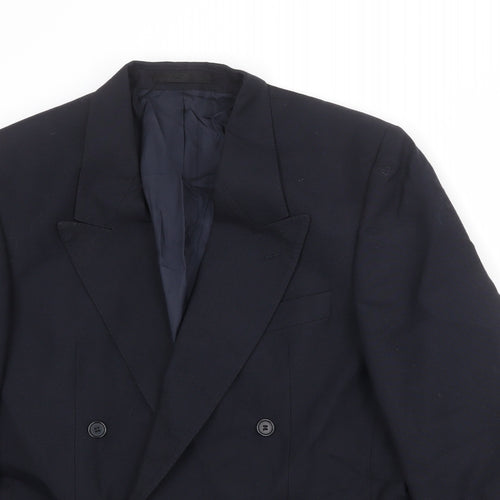 Daniel Drescott Mens Blue Wool Jacket Suit Jacket Size 38 Regular