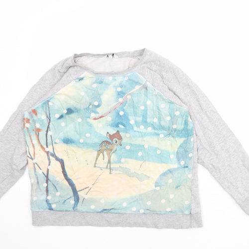 Cath Kidston Womens Multicoloured 100% Cotton Pullover Sweatshirt Size L Pullover - Bambi Disney