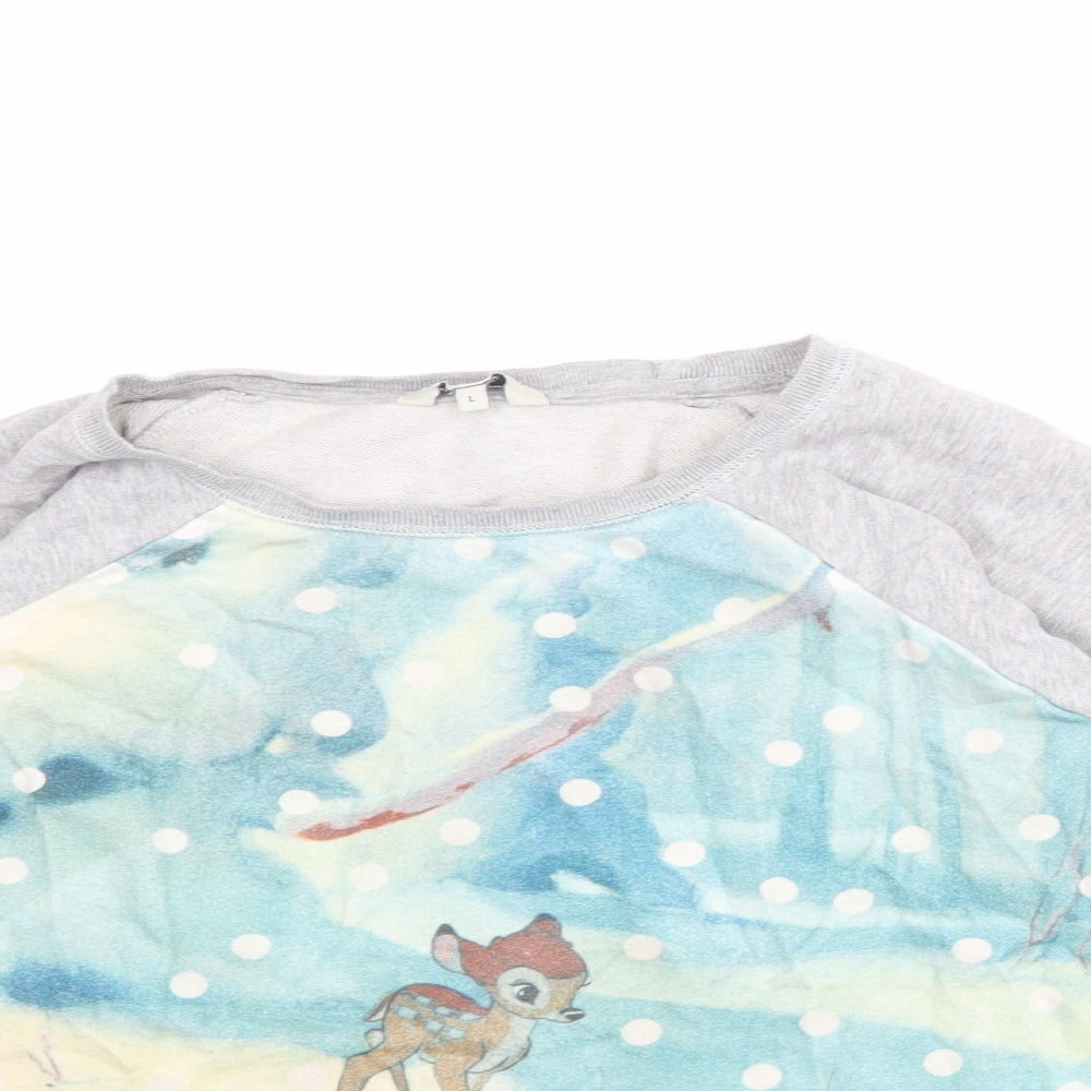 Cath Kidston Womens Multicoloured 100% Cotton Pullover Sweatshirt Size L Pullover - Bambi Disney