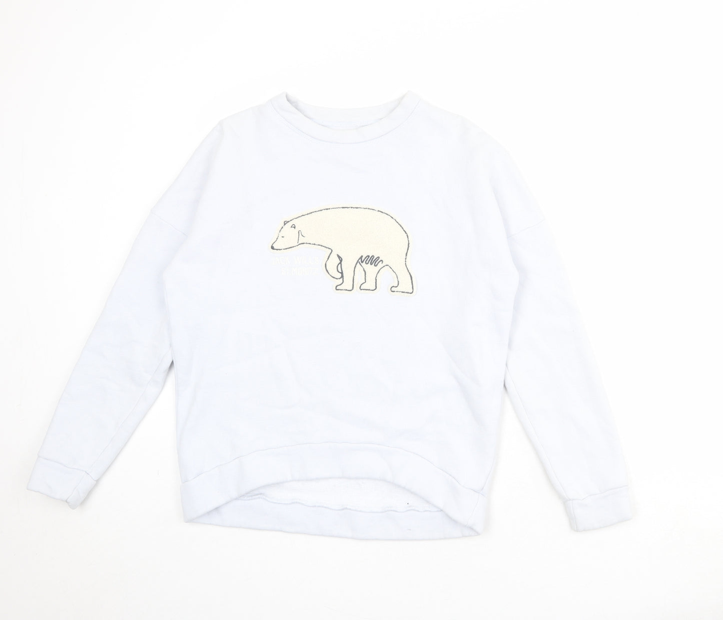 Jack Wills Womens Blue Cotton Pullover Sweatshirt Size M Pullover - Polar Bear
