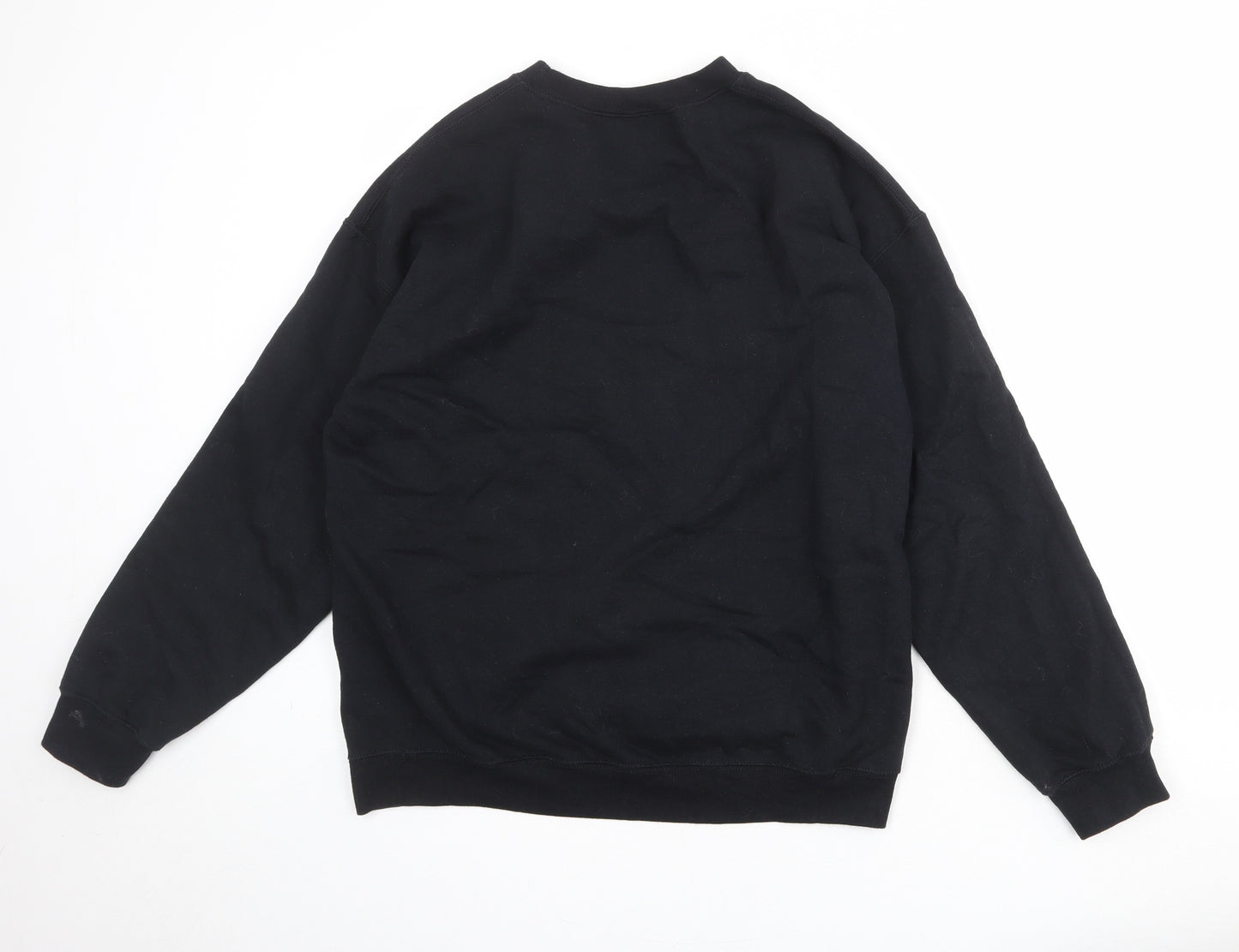 ASOS Womens Black Cotton Pullover Sweatshirt Size M Pullover - I'm A Seasonal Latte Girl