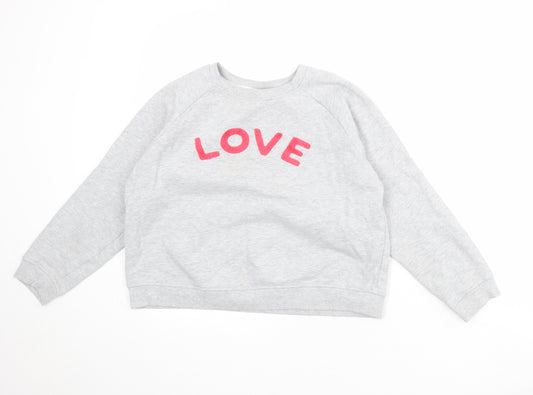Nocozo Womens Grey Cotton Pullover Sweatshirt Size 10 Pullover - Love