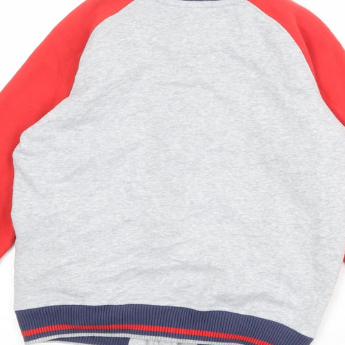 Marks and Spencer Boys Multicoloured Colourblock Cotton Full Zip Sweatshirt Size 11-12 Years Zip