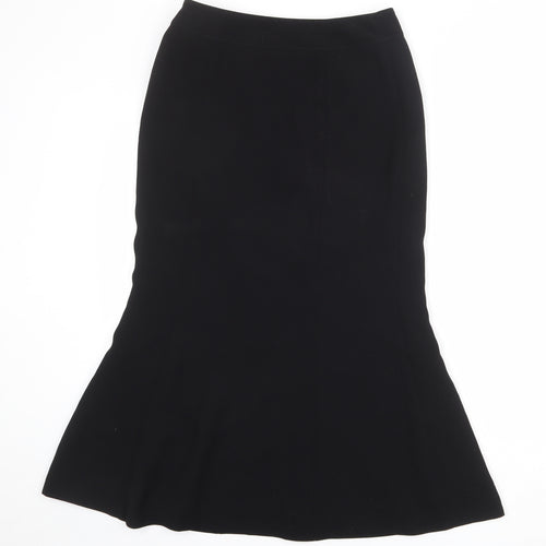 Principles Womens Black Polyester Swing Skirt Size 10 Zip