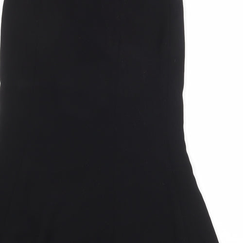Principles Womens Black Polyester Swing Skirt Size 10 Zip