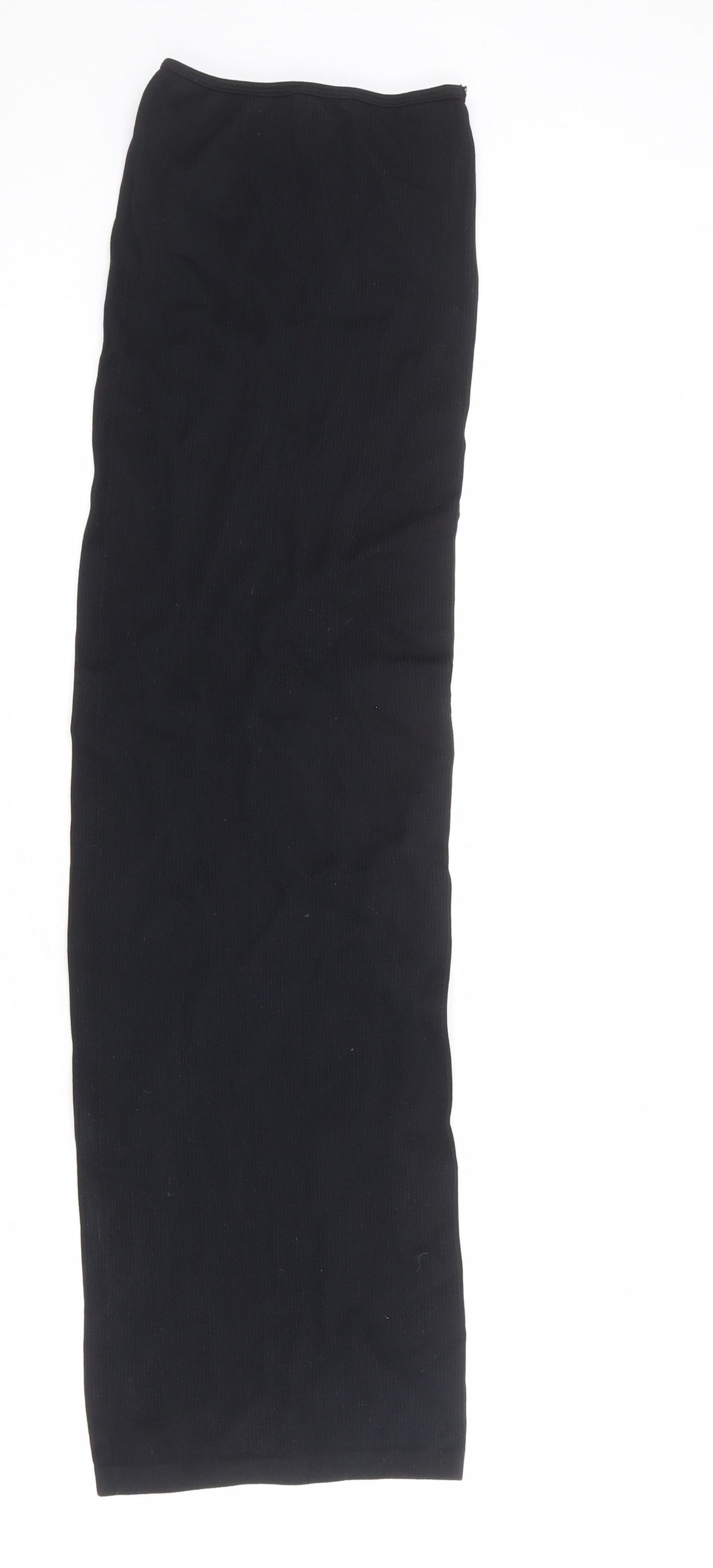 PRETTYLITTLETHING Womens Black Polyester Bandage Skirt Size XS