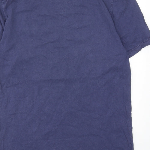 Timberland Mens Blue Cotton T-Shirt Size S Round Neck