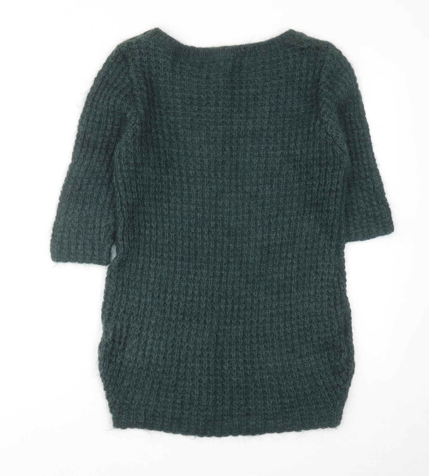COS Womens Green Boat Neck Mohair Pullover Jumper Size S