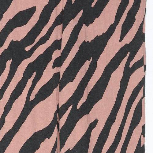 NEXT Womens Pink Animal Print Cotton Capri Leggings Size 14 - Leopard Print