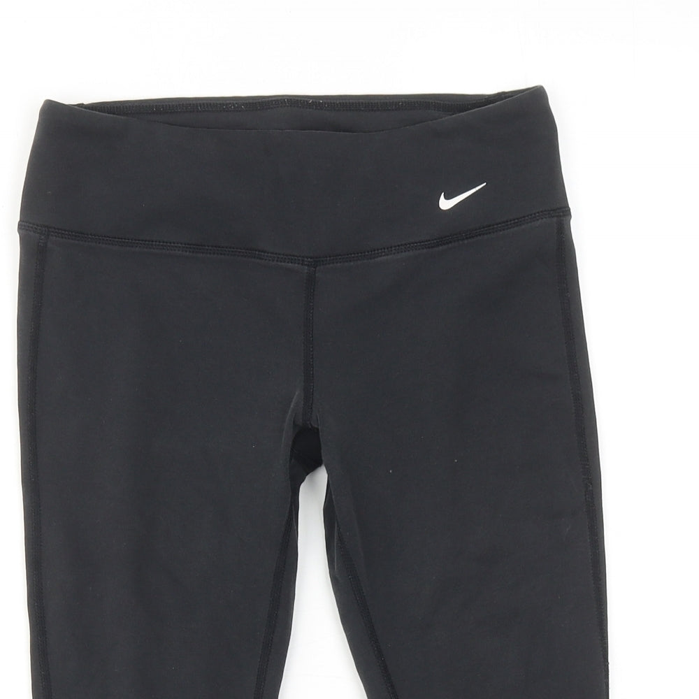 Nike Womens Black Cotton Compression Shorts Size S Regular
