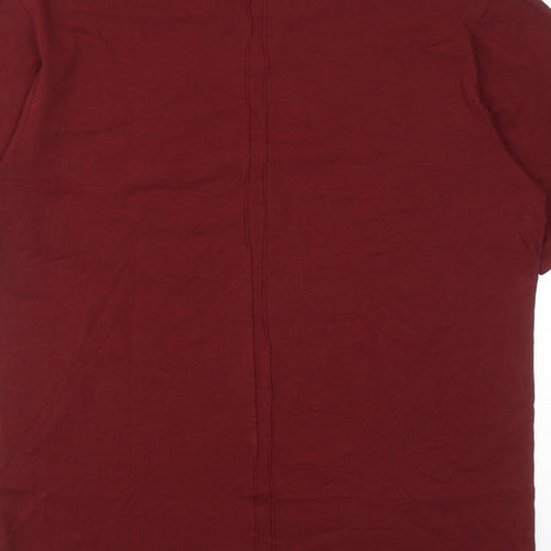 PANGEA Mens Red Cotton T-Shirt Size XL Round Neck