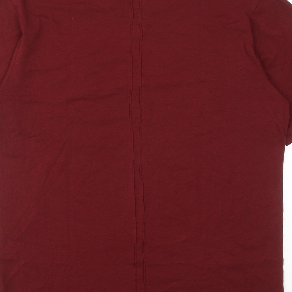 PANGEA Mens Red Cotton T-Shirt Size XL Round Neck