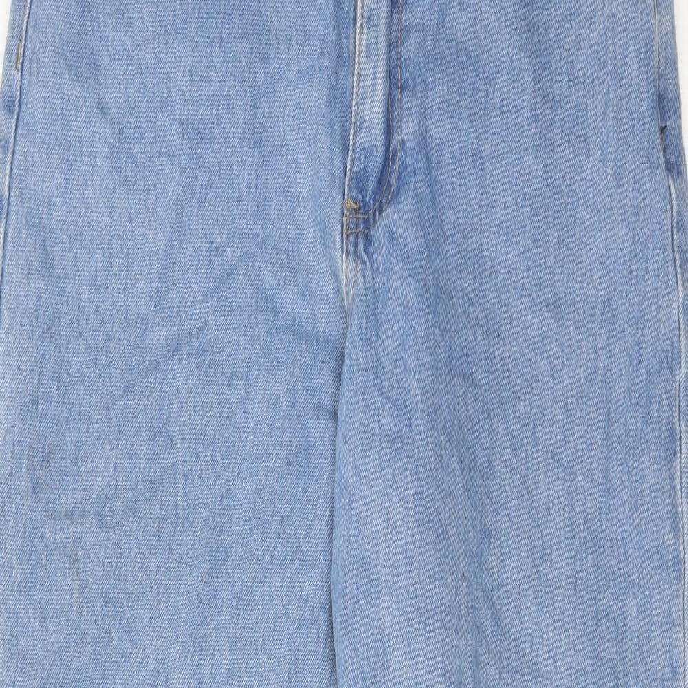 Missguided Womens Blue Cotton Mom Jeans Size 6 Regular Zip