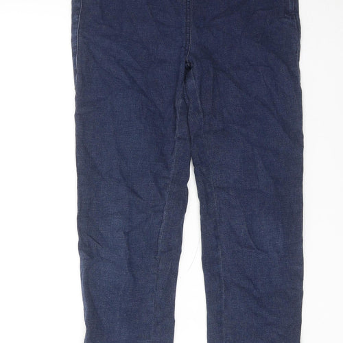 Fransa Womens Blue Cotton Straight Jeans Size S Regular Zip - Ankle Zip