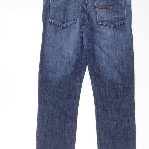 Nobody Womens Blue Cotton Straight Jeans Size 30 in Regular Zip