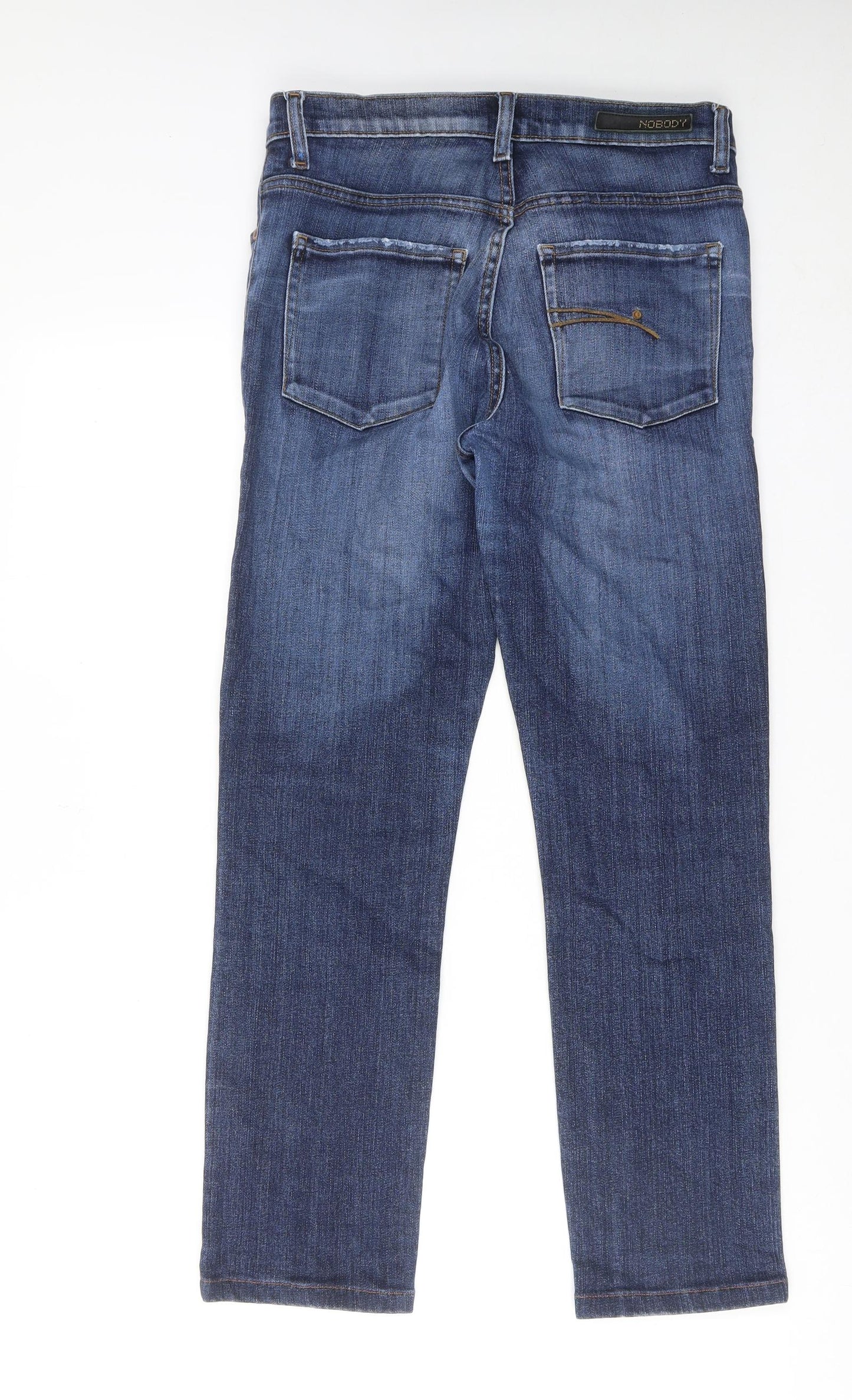 Nobody Womens Blue Cotton Straight Jeans Size 30 in Regular Zip