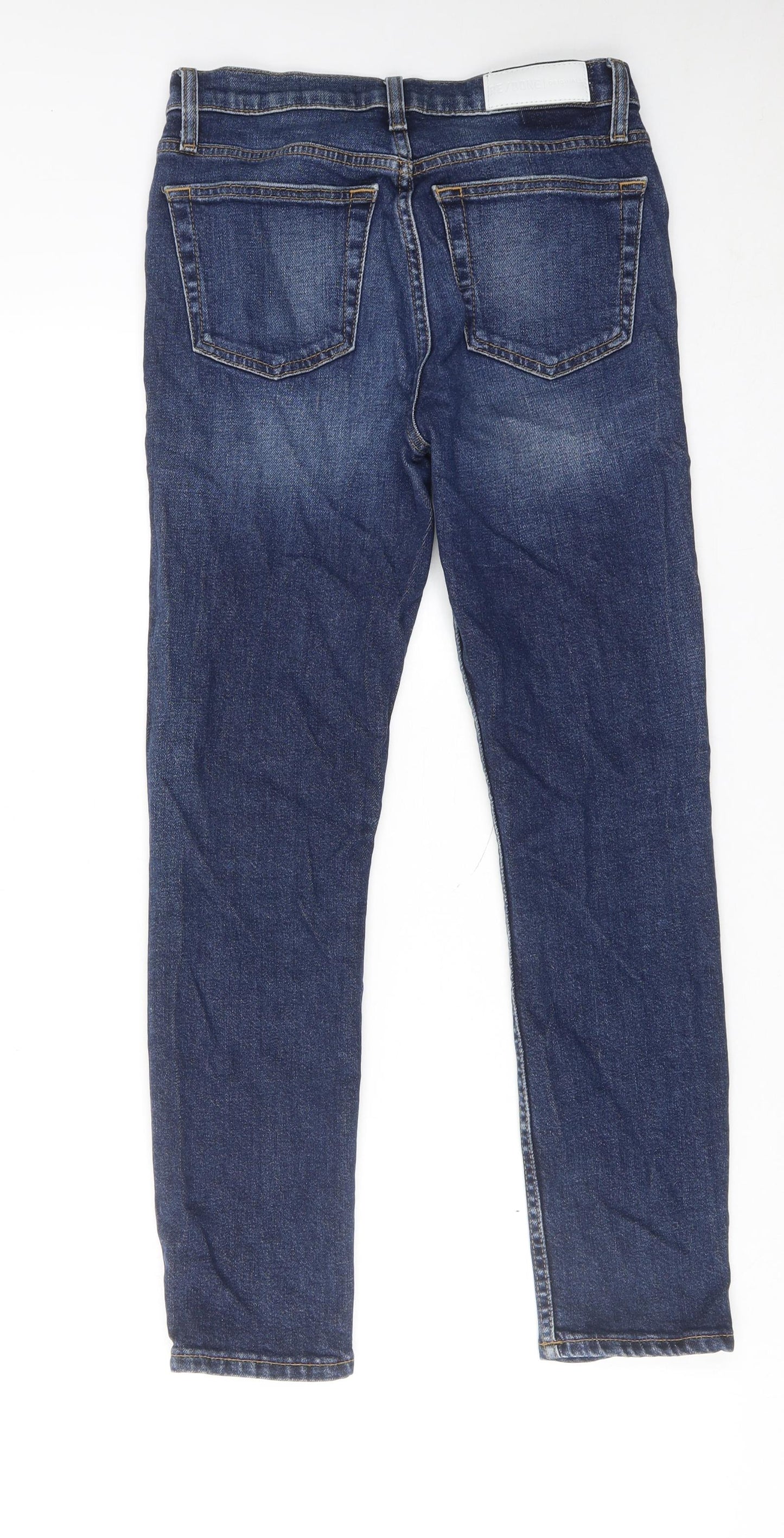 RE/DONE Womens Blue Cotton Skinny Jeans Size 25 in Regular Button