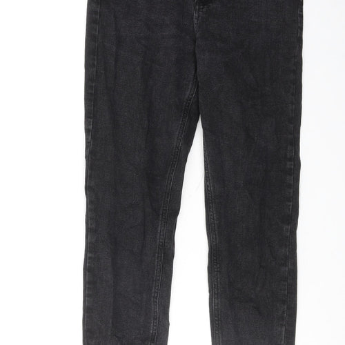 ASOS Womens Black Cotton Straight Jeans Size 28 in L32 in Regular Zip