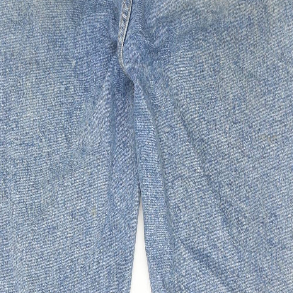 Zara Womens Blue Cotton Skinny Jeans Size 10 Regular Zip