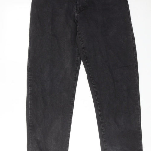 Jigsaw Mens Black Cotton Straight Jeans Size 32 in Regular Zip