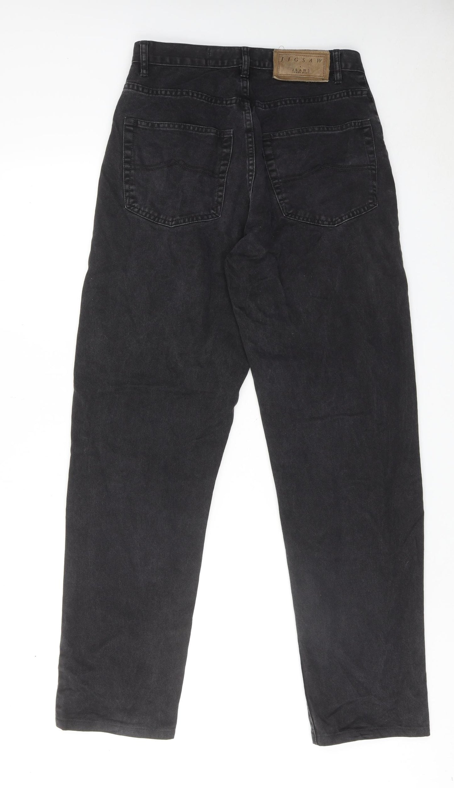 Jigsaw Mens Black Cotton Straight Jeans Size 32 in Regular Zip