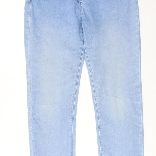 DASH Womens Blue Cotton Skinny Jeans Size 12 Regular Zip