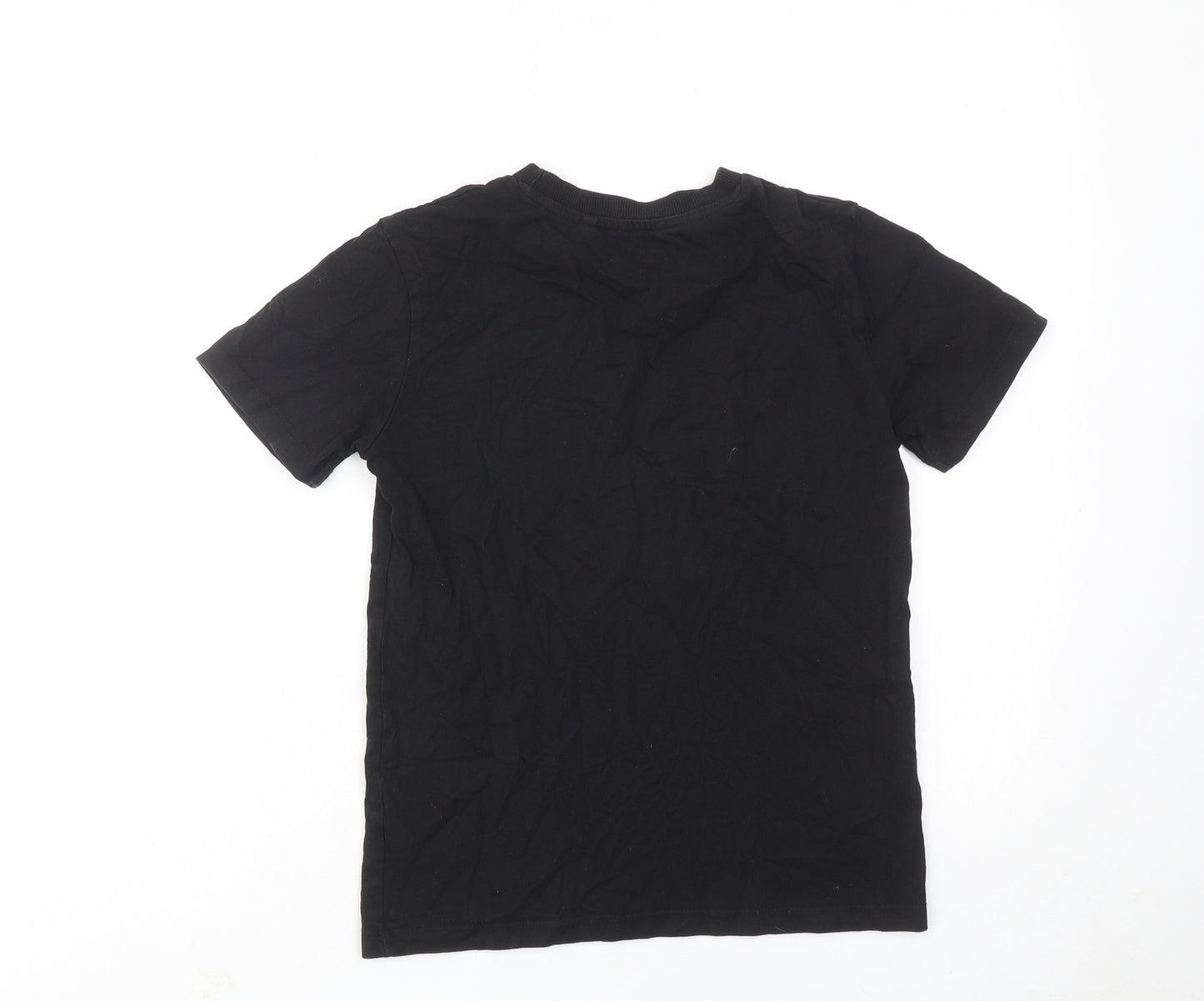NEXT Boys Black Cotton Basic T-Shirt Size 10 Years Round Neck Pullover
