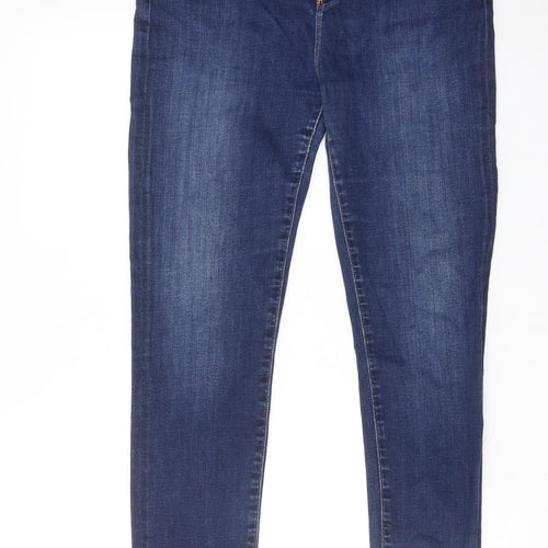 White Stuff Womens Blue Cotton Skinny Jeans Size 32 in Regular Zip