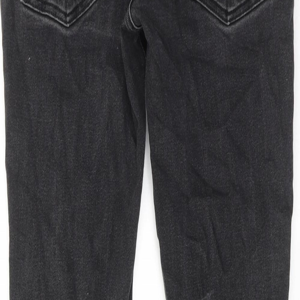 JACK & JONES Mens Black Cotton Skinny Jeans Size 30 in L32 in Slim Zip