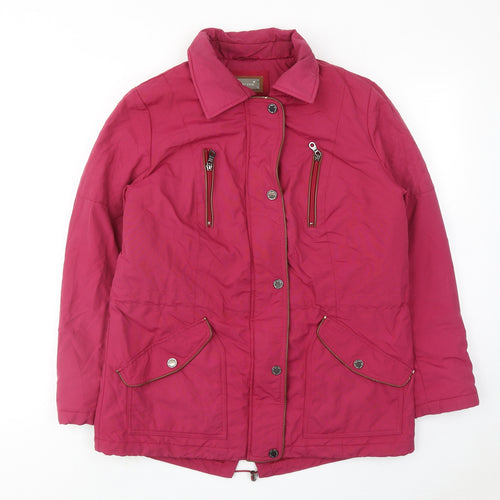 Per Una Womens Pink Jacket Size 12 Zip