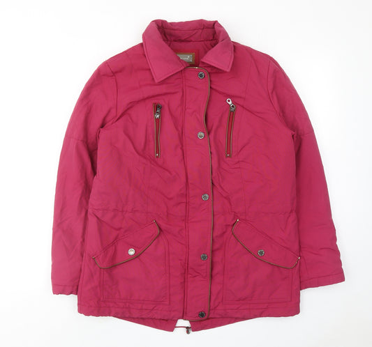 Per Una Womens Pink Jacket Size 12 Zip