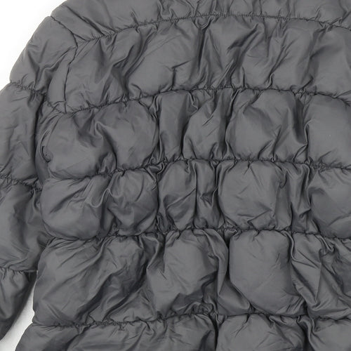 M&Co Womens Grey Puffer Jacket Jacket Size 16 Zip