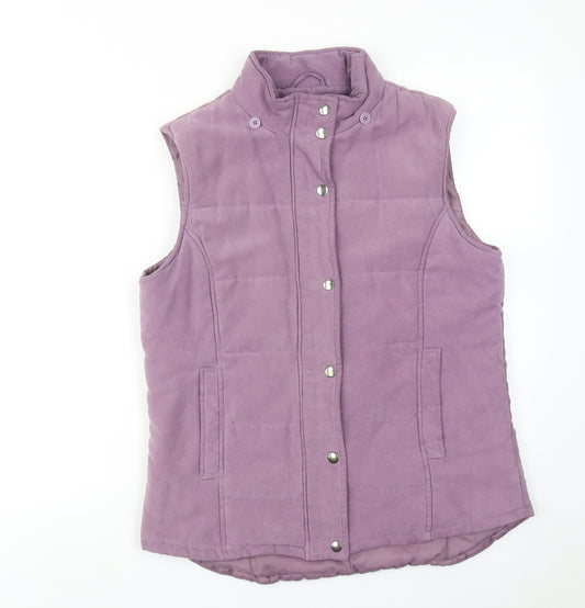 EWM Womens Purple Gilet Jacket Size S Zip