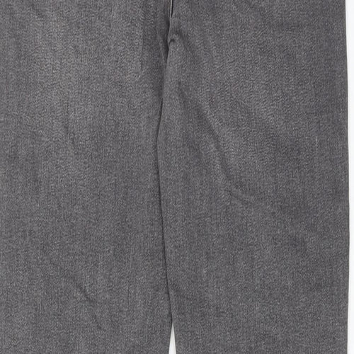 Marks and Spencer Womens Grey Cotton Skinny Jeans Size 10 Slim Zip