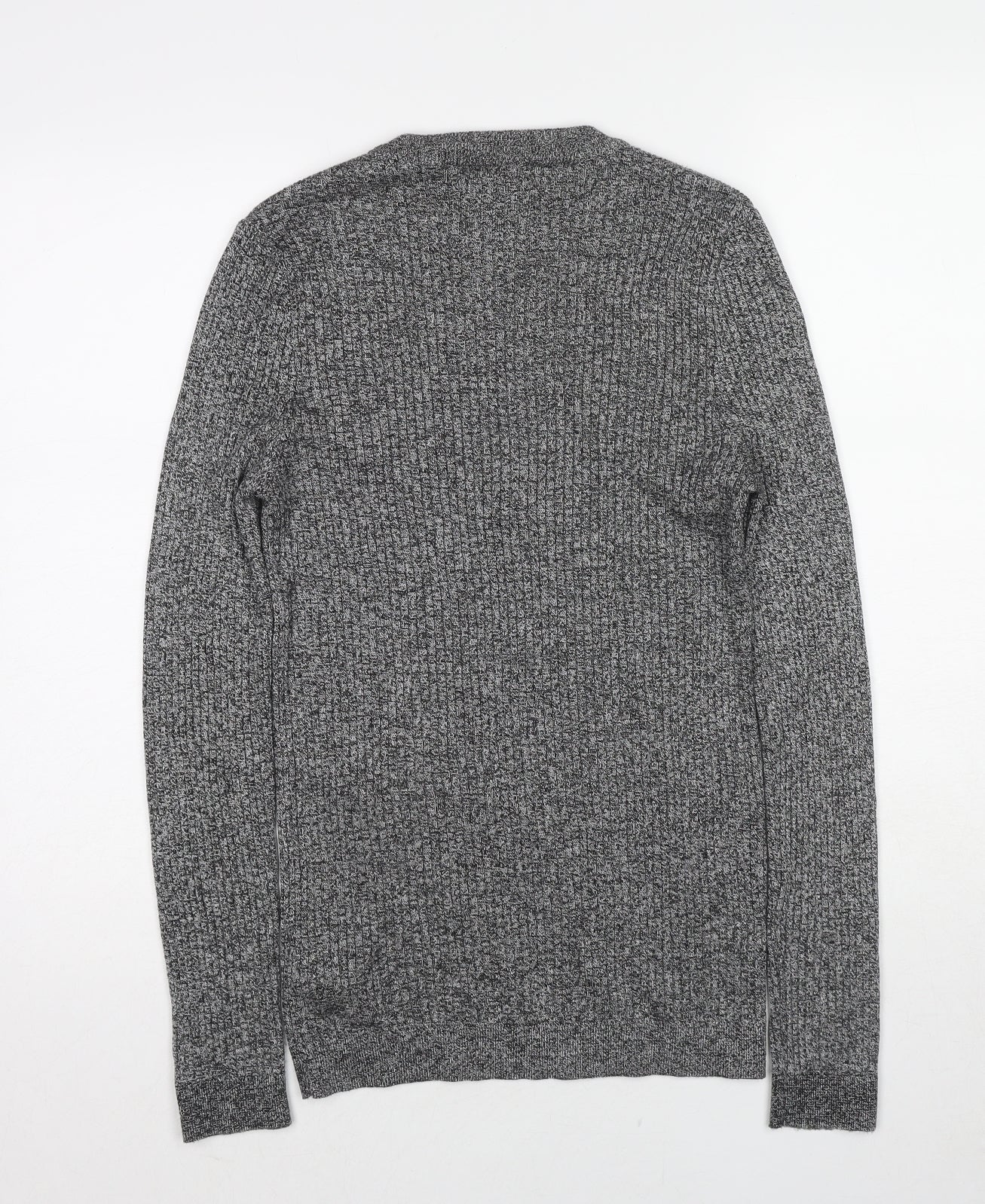 Topman Mens Grey Round Neck Acrylic Pullover Jumper Size M Long Sleeve