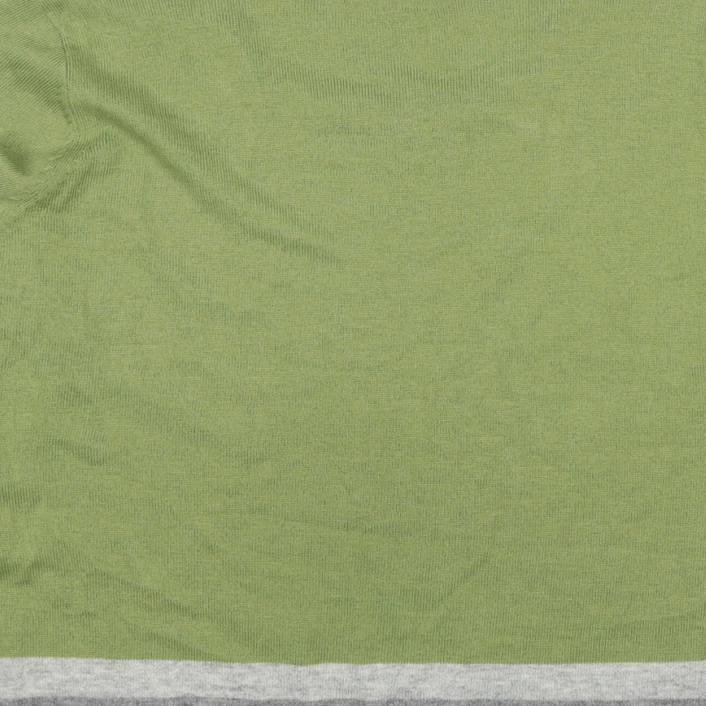 Debenhams Womens Green Square Neck Acrylic Pullover Jumper Size 18
