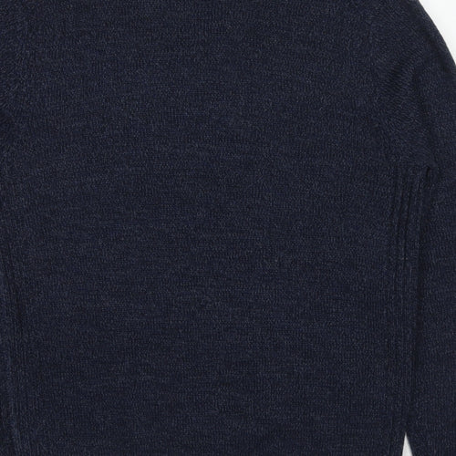 Kensington Mens Blue V-Neck Polyester Pullover Jumper Size 2XL Long Sleeve