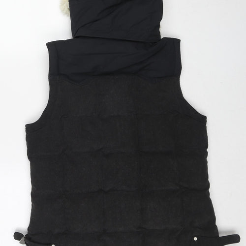 ROXY Womens Black Gilet Jacket Size M Zip