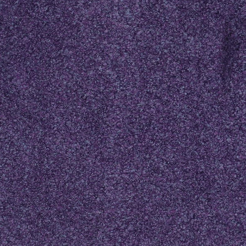 EWM Womens Purple Round Neck Acrylic Cardigan Jumper Size M - Size 14-16