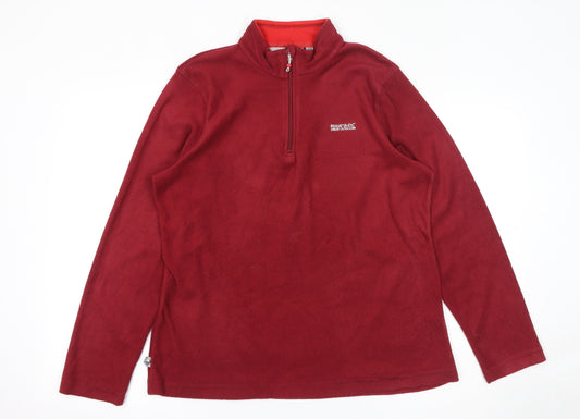 Regatta Womens Red Polyester Pullover Sweatshirt Size 14 Zip