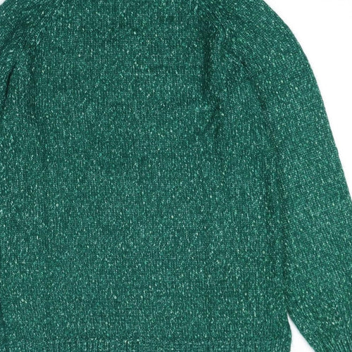 Marks and Spencer Womens Green Roll Neck Polyester Pullover Jumper Size S