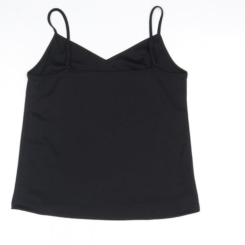 Marks and Spencer Womens Black Polyester Camisole Tank Size 8 V-Neck